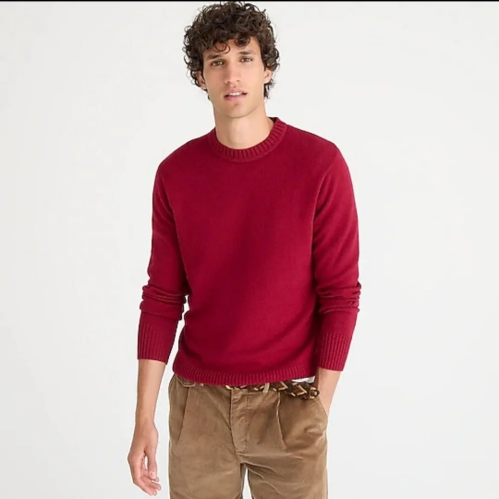 J.CREW Rugged Merino Wool Crewneck Sweater Men's SM Dk. Forest Green BNWT 1 Left